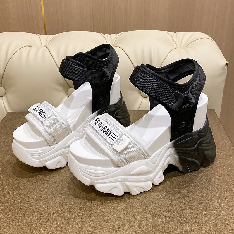 バイカラーハイソールサンダル