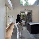 シルバーロゴレザーリュック