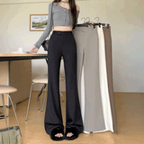 スリムハイウエストブーツカットパンツ