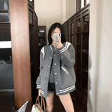 グレーオーバーブルゾン