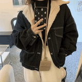 ボアカラーデニムジャケット