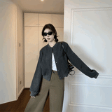 ワンカラーシンプルブルゾン