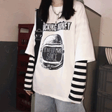 ボーダーレイヤードトップス