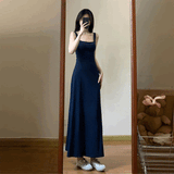 ナイトブルーマキシワンピース