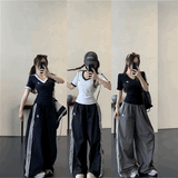 VネックトラックTシャツ&トラックパンツSET