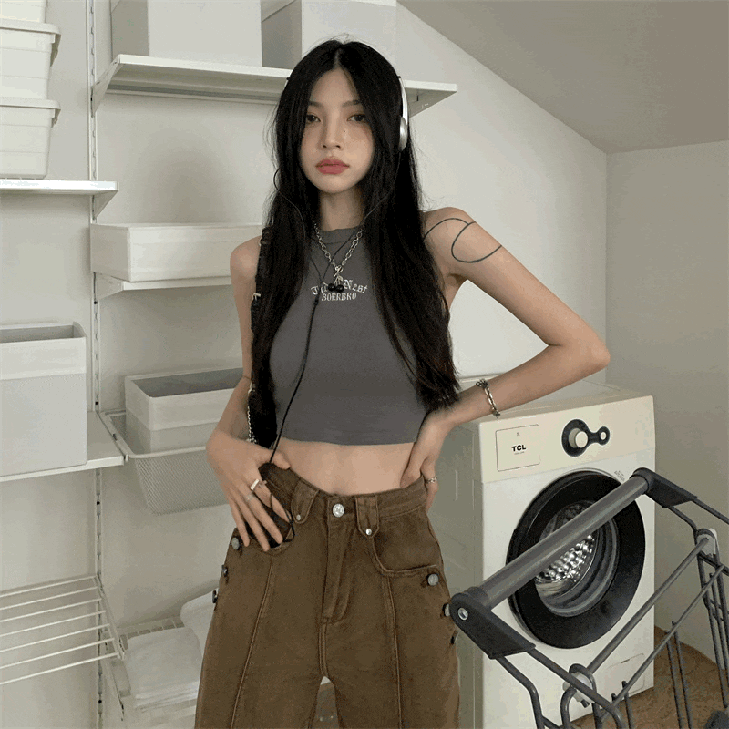 クロップドロゴタンクトップ – GIRLS CRUSH クロップドロゴタンクトップ – GIRLS CRUSH