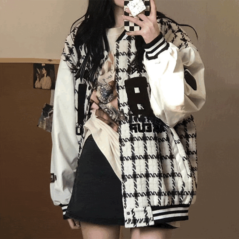 ツイードチェックオールドスタジャン – GIRLS CRUSH ツイードチェックオールドスタジャン – GIRLS CRUSH