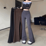 マットシンプルフレアパンツ