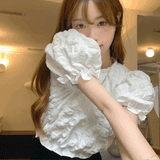 リンクルホワイトパフトップス