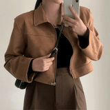 ジップスウェードジャケット