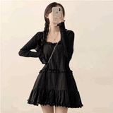 ティアードリネンキャミワンピース