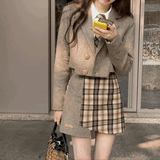 ブリティッシュジャケット&チェックスカートSET