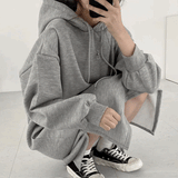 オーバースリットスウェットワンピース