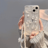 クリアパールリボンiPhoneケース