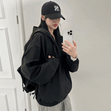 カジュアルワンカラーウィンドブレーカー