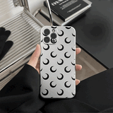 ムーンパターンシルバーiPhoneケース