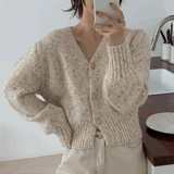 マーブルドットカーディガン