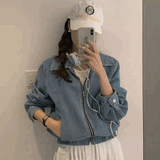 カジュアルデニムブルゾン