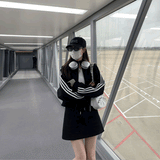 ストライプジャージ&スカートSET