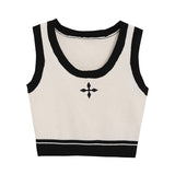 クロスマークリブトップス&リブスカートSET