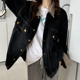 バイカラーデニムジャケット