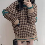 カジュアル千鳥ニット