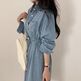 デニムレディシャツワンピース