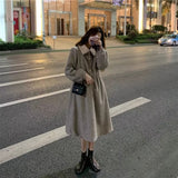 ボアカラーツイードワンピース