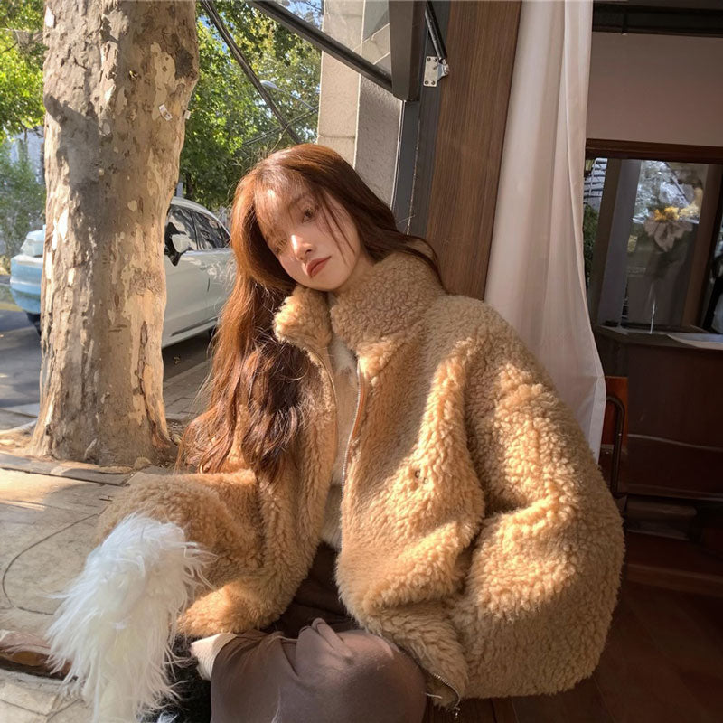 フルジップボリュームボアブルゾン