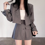 クロップドジャケット&ミニスカートSET