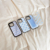 アイスブルーパターンiPhoneケース