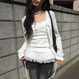 バレエフリルレースキャミソール