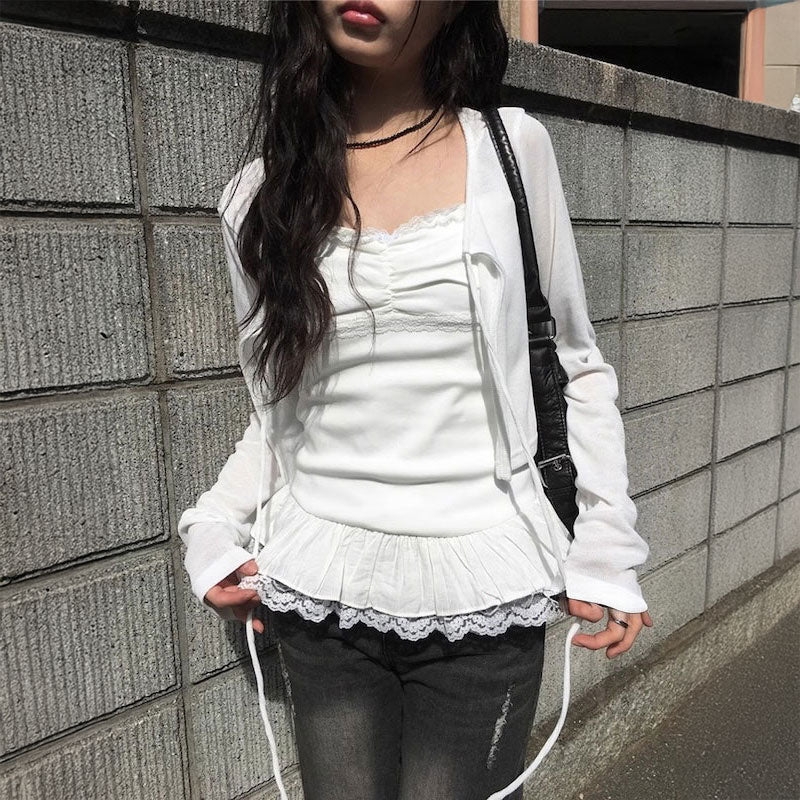 バレエフリルレースキャミソール