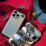 ドットボーダーバイカラーiPhoneケース