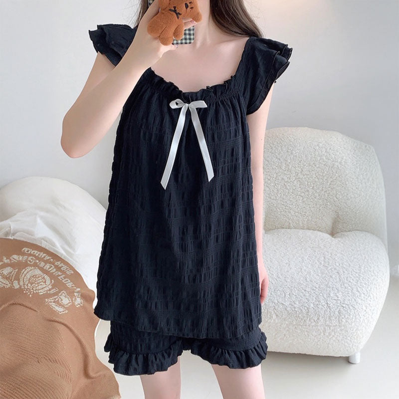 リネンシャーリングリボンルームウェア