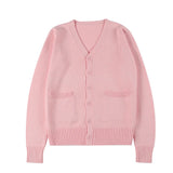 無地カラースクールカーディガン