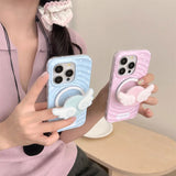 【MagSafe対応】ドットラウンドエンジェルiPhoneケース