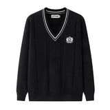 ストライプリブアクセントセーター