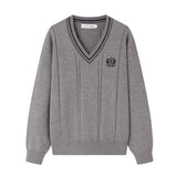 ストライプリブアクセントセーター