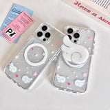 【MagSafe対応】クリアスターエンジェルiPhoneケース