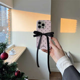 【iPhone17対応】ドットリボンフレンチiPhoneケース