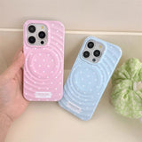 【MagSafe対応】ドットラウンドエンジェルiPhoneケース