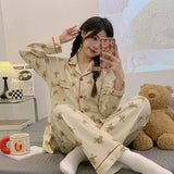 ベアパターントリムラインルームウェア