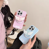 【MagSafe対応】ドットラウンドエンジェルiPhoneケース