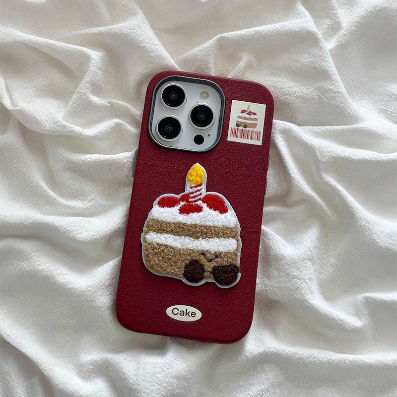 タフティングアップリケiPhoneケース