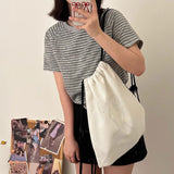 リボンラインストーンナップザック