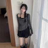 アシンメトリーカシュクールトップス