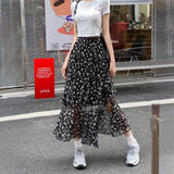 小花スリットロングスカート