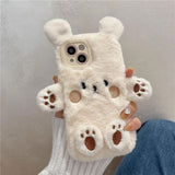 しろくまぬいぐるみiPhoneケース