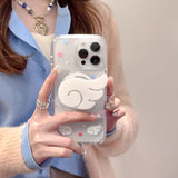 【MagSafe対応】クリアスターエンジェルiPhoneケース